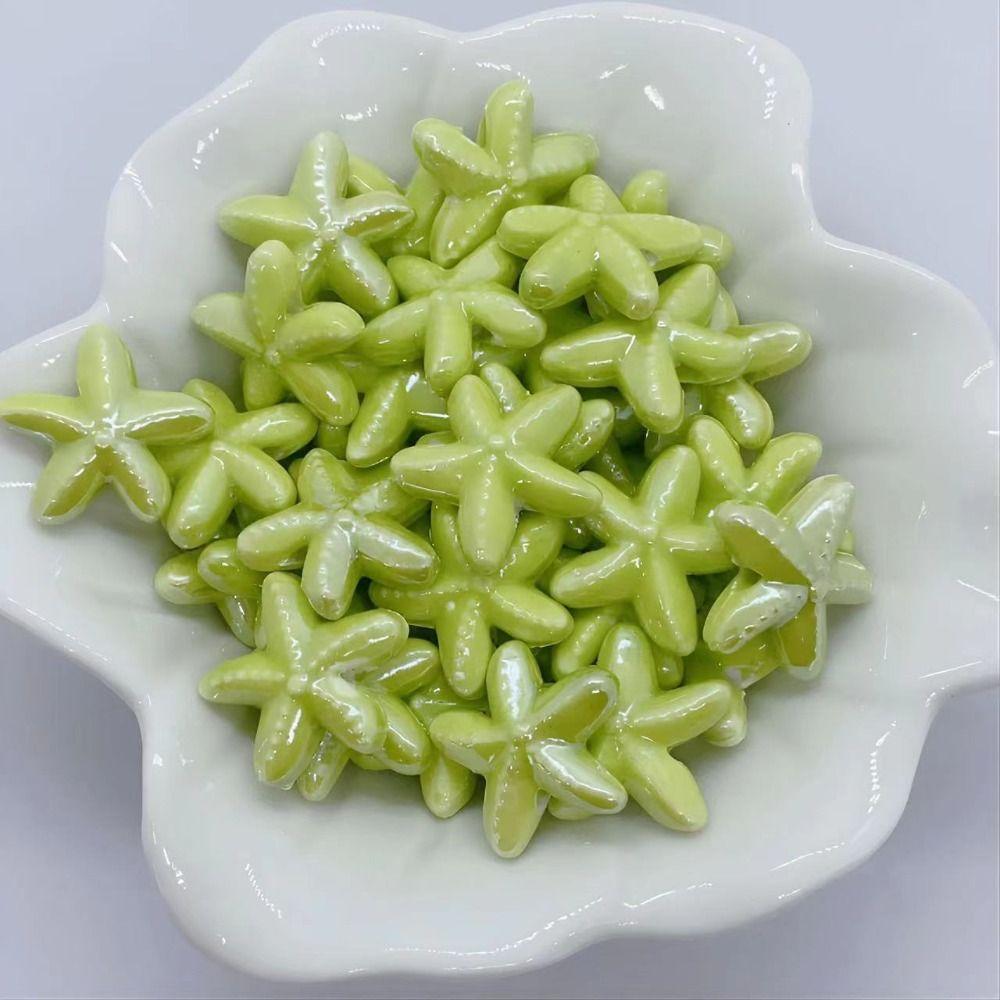 10pcs Handmade Craft Ceramic Spacer Loose Beads Ceramic Jewelry Making Material Starfish Bead Women