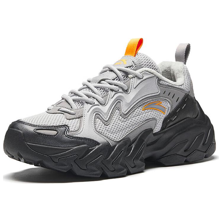 ANTA Retro Dad Shoes Grey Black Orange Men 112448865-8 39