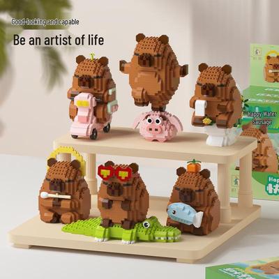 Viral Capybara LEGO-Compatible Cartoon Building Blocks Educational Toy