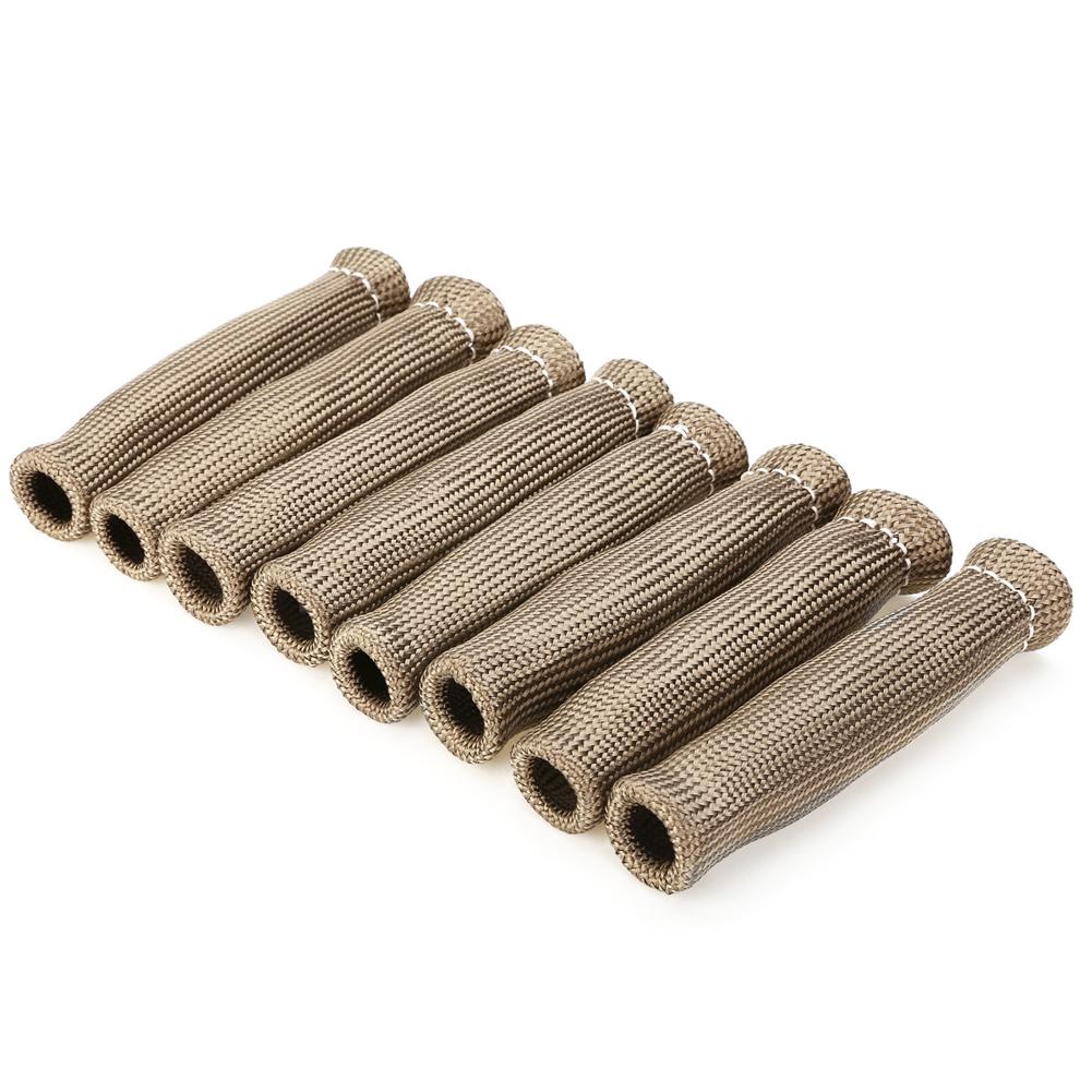8Pcs 2500 Degrees  Spark Plug Wire Boots Protector Sleeve Heat Shield Cover For LS1LS2