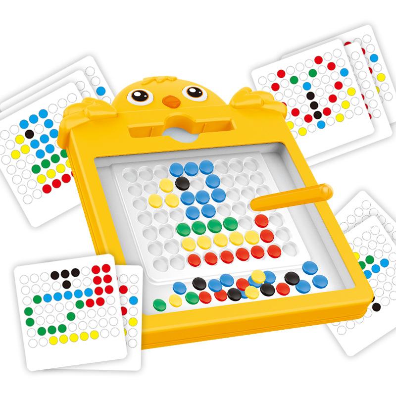 Children'S Magnetic Brush Cartoon Drawing Board Thinking Enlightenment Concentration Magnetic Puzzle Science And Education Toys