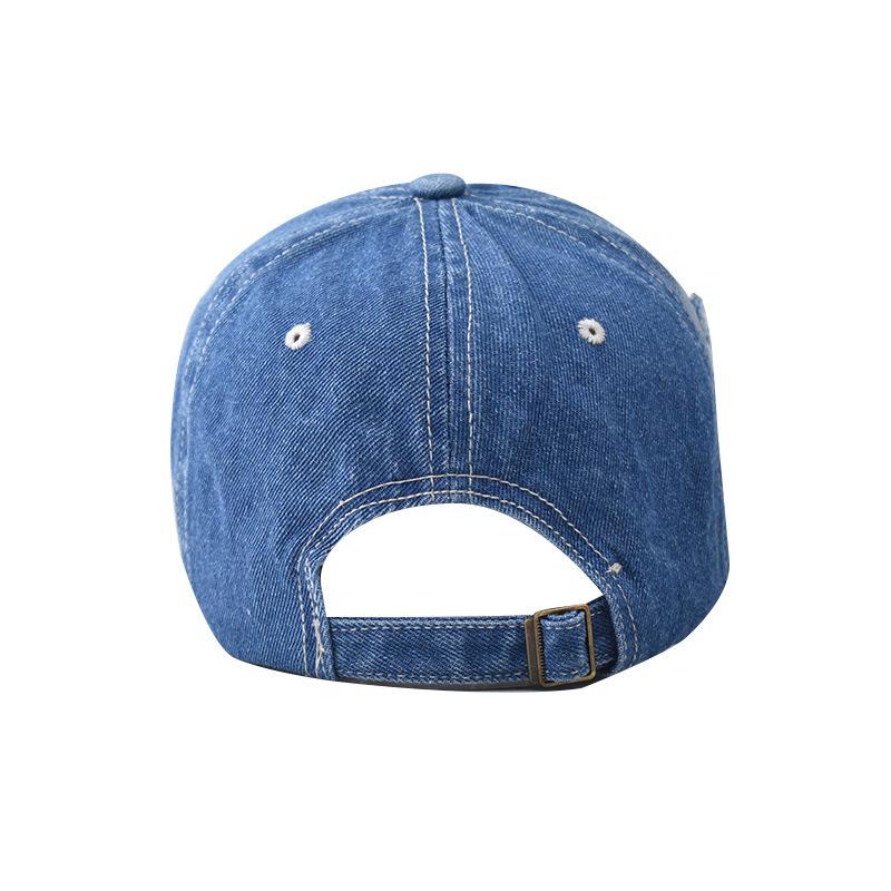 Outdoor Sun Shade Washed Denim Hat for Men Snapback Trucker Hats Women Worn Hole Baseball Cap