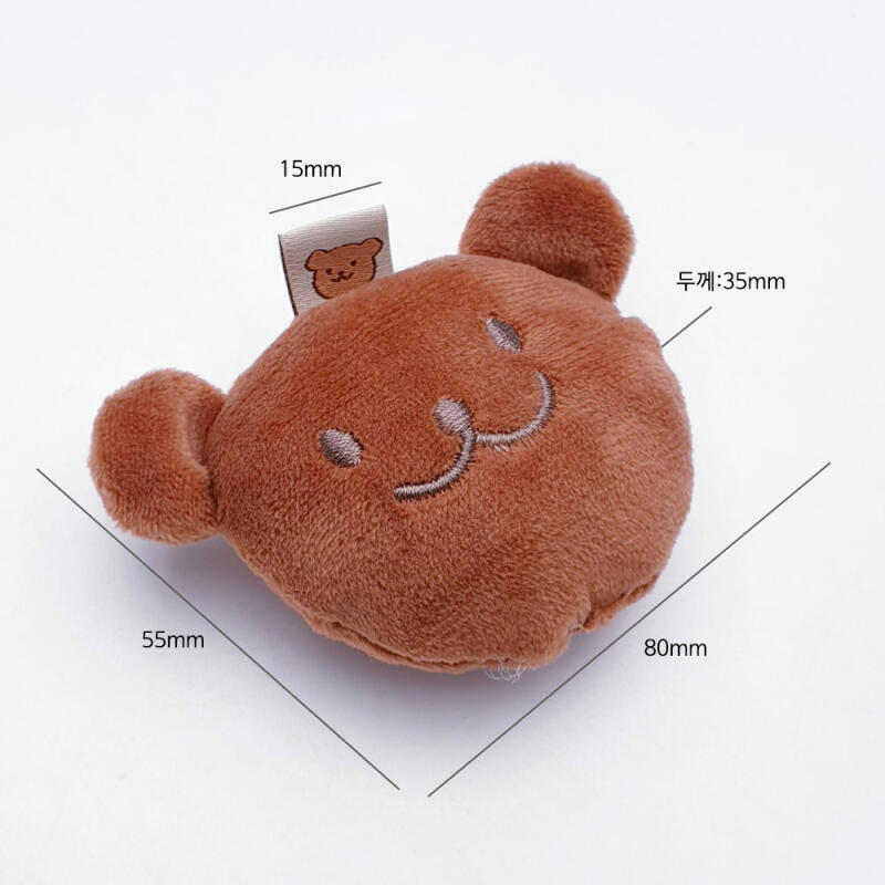 Smile Bear Bear Face Doll Keychain Material Accessories