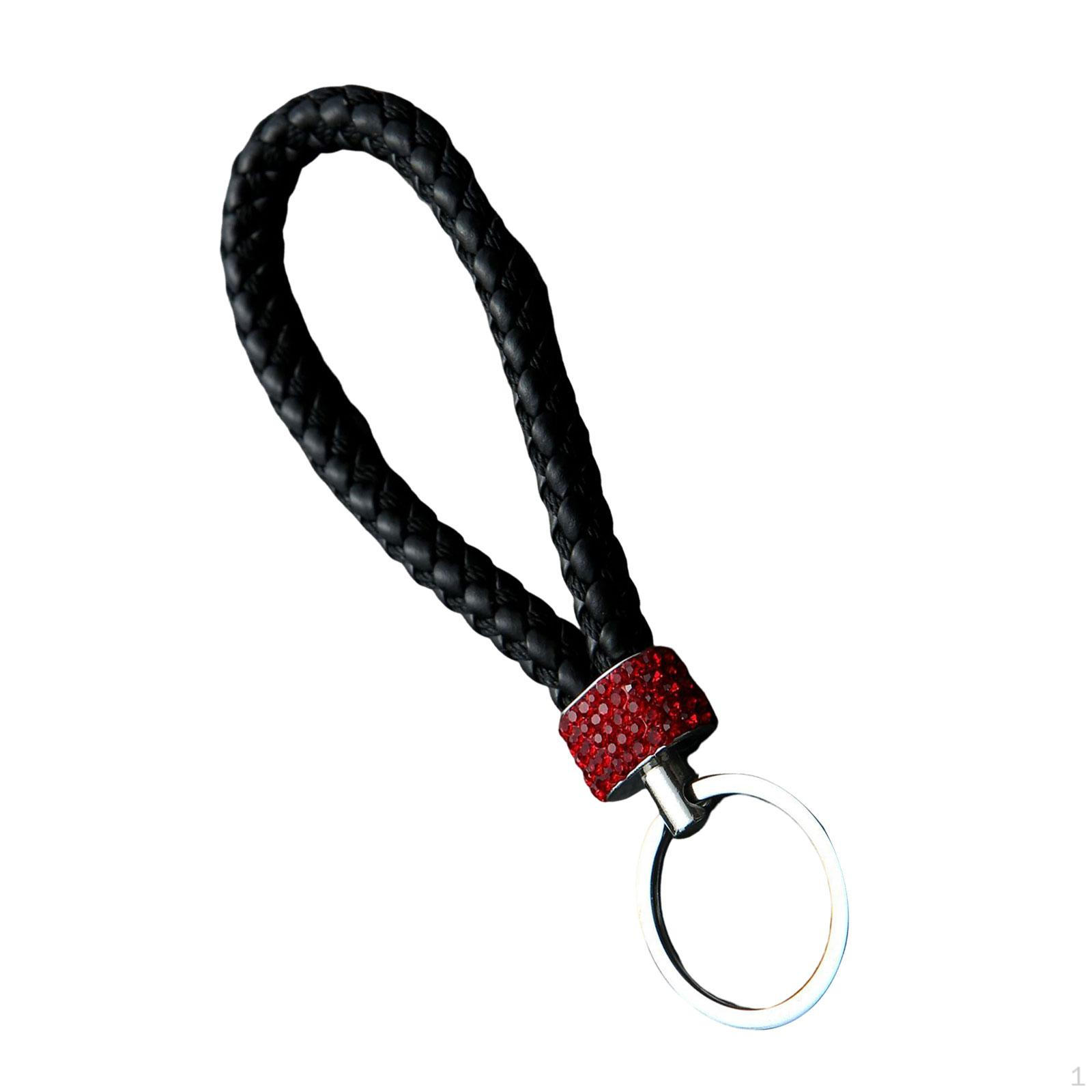

Car Key Chain Holder Accessories with Rhinestone Decor Handmade , Made of PU Leather, Metal Alloy Style F