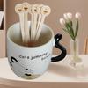 100 Count Wood Stir Stick for Coffee and Drinks 5.9Inch Stirring Rod Coffee Supplies Wood Beverage Mixer for Restaurant