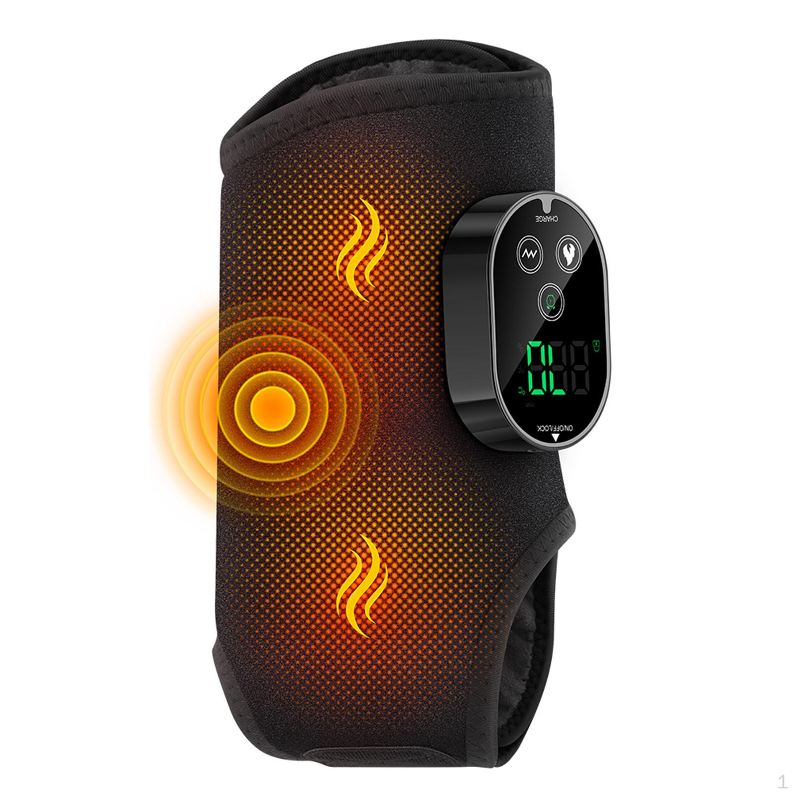 

Ankle Massager 2 in 1 Adjustable Timer Heating Pad Brace for Men Women Gifts чёрный