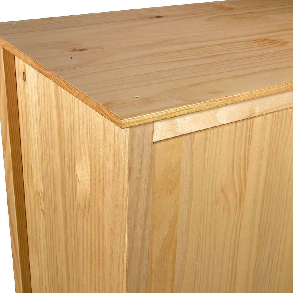 Hill 2 Door Wardrobe 89 x 50 x 170 cm Solid Pine Wood