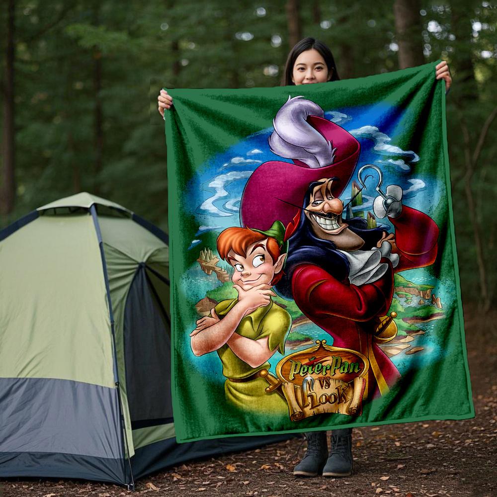 1pc, Peter Pan & Hook Throw Blanket for Room Decor Gift, Living Room, Travel, Camping, Car Blankets 80x120cm