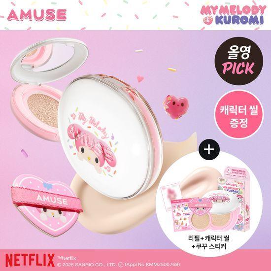 AMUSE Ceramic Skin Perfector Cushion Limited Edition (+My Melody Refill + Character Seal + Cuckoo Sticker)