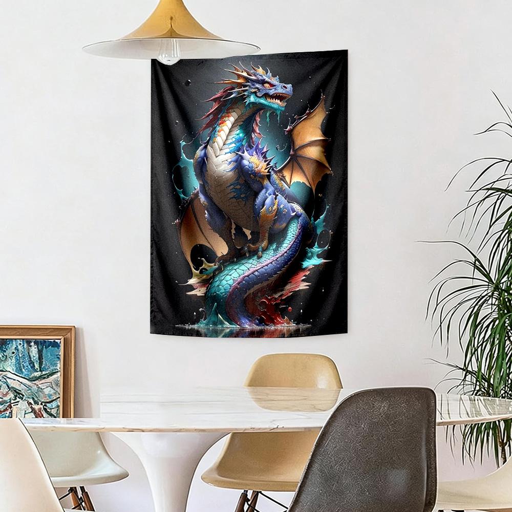 Dragon Wall Decor Tapestry Art For Pet Memorial Birthdaywedding Party Backdrop Family Gift