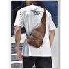 Men's Chest Bag USB Design Messenger Backpack Retro Fabric Shoulder Messenger Bag Sports Small Bag
