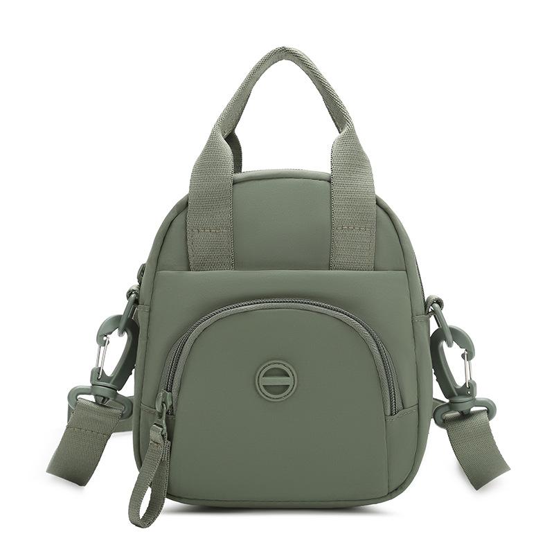 Women's Solid Color Nylon Bag Large Capacity Mobile Phone Bag Shoulder Bag Crossbody Bag