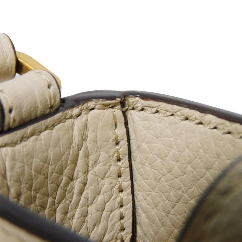 Used 10833 Britten Phone Crossbody 141000 122 7921 Ivory Pochette with Double T Logo in New Cream, Unisex from Japan