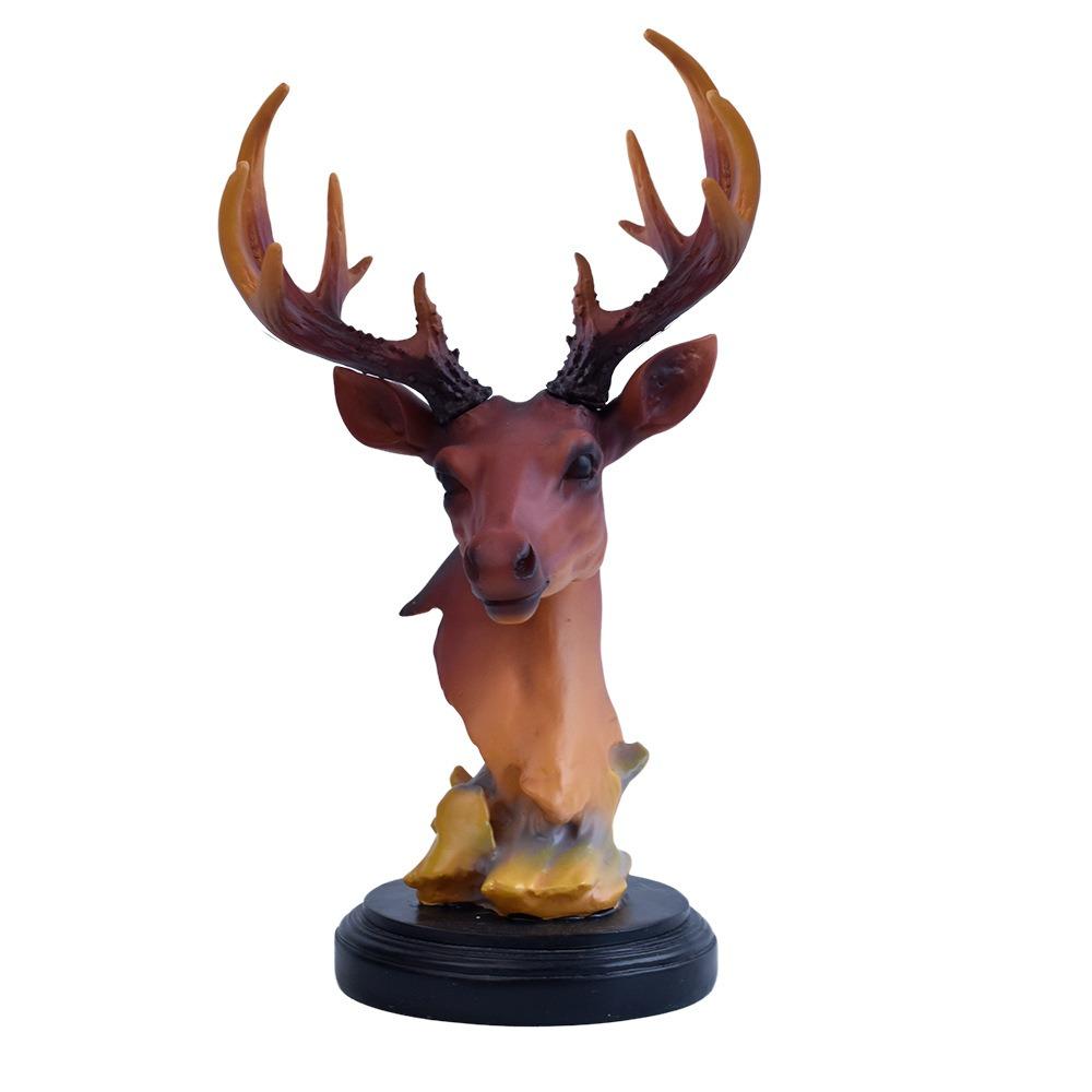 

Resin Deer Ornament Minimalist Miniatures Figurine Desktop Ornament Animal Sculpture Prop кофейный