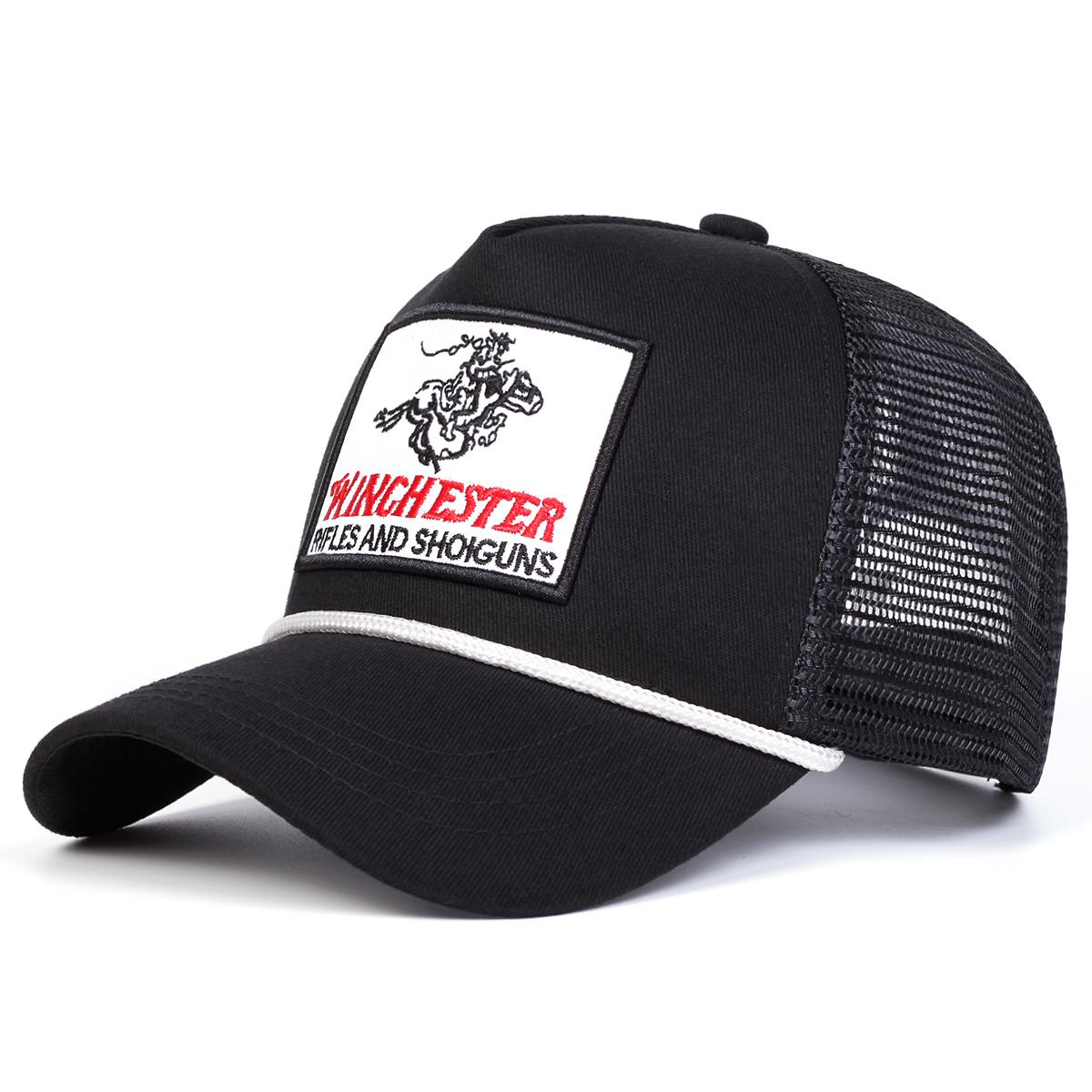

Унисекс WINCHESTER Вышивка Буква Бейсболки-сетки Весна Лето Улица Регулируемые Повседневные Шляпы Папина Шляпа Солнцезащитная Шляпа чёрный