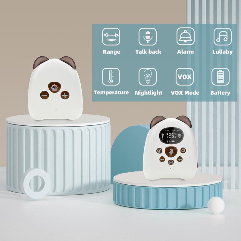 Voice Intercom Baby Monitor 2.4Ghz Wireless Long Range  Audio Sender Reciever Lullaby Temperature Display Nanny Cam V50