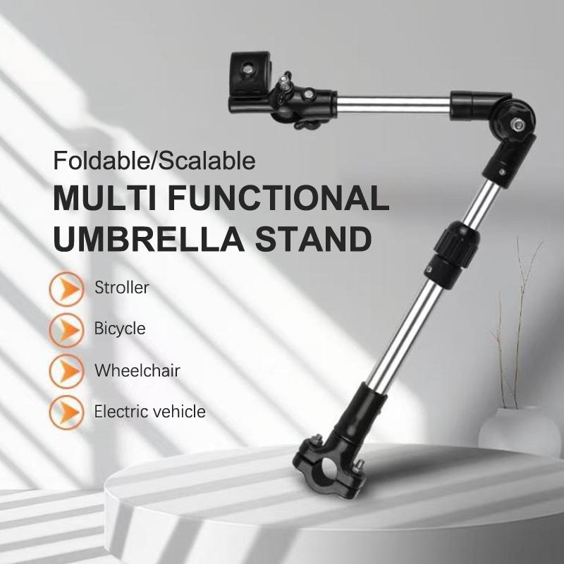 Wheelchair Umbrella Attachment Wheelchair Stroller Umbrella Attachment Stainless Steel Handle Holder Clamp Supporter Connector