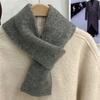 New Japanese and Korean Style Wool Knitted Blended October Siege Winter Piercing Earring Small Scarf Versatile Warm Neck Scarf