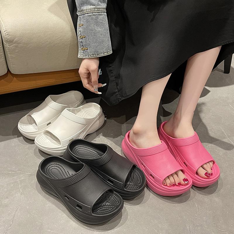 Thick-soled Slippers, Women's Sandals, Muffins, Beach Casual Slippers, Increased Lazy Slippers, Women