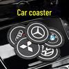 Cartoon Car Logo Cute Anti-Slip Silicone Coaster Mat with Card Slot