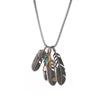 Takahashi Style Feather Pendant Necklace Set - Hip Hop Simple Long Chain for Men