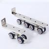 Sliding Door Hanging Roller Pulley Set with Rail Track - 4 or 8 Wheels for Wooden Door and Home Sliding System Hardware