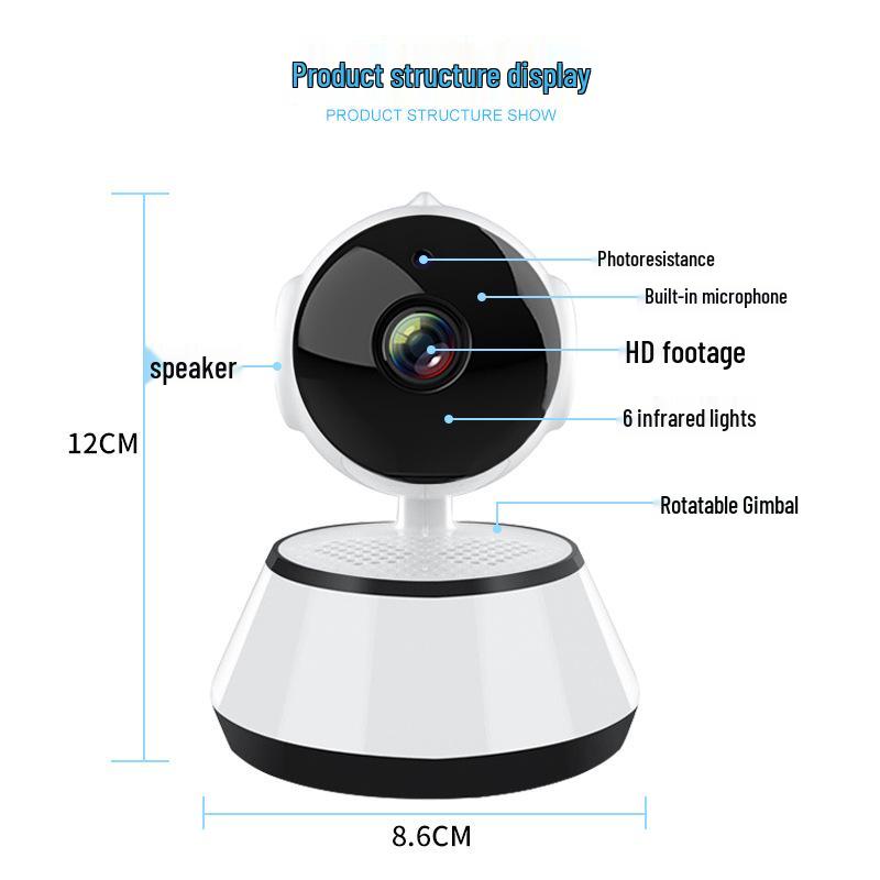 V380 Pro Smart HD Indoor WiFi Camera for Remote Monitoring.