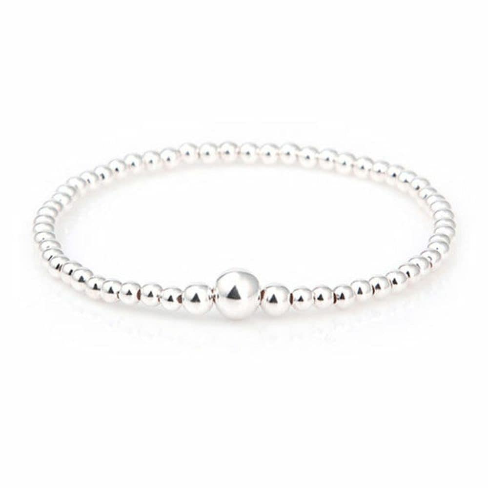

92.5 Silver Bracelet Silver Bracelet Silver Ball Bracelet Basic Mu211