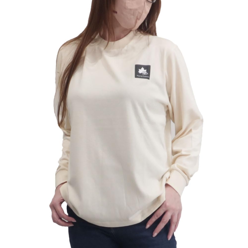 

LOGOS park Men s Logo Spark T-Shirt, Long Sleeve, Recycled Jersey, Sizes M, L, LL (L, IVORY)