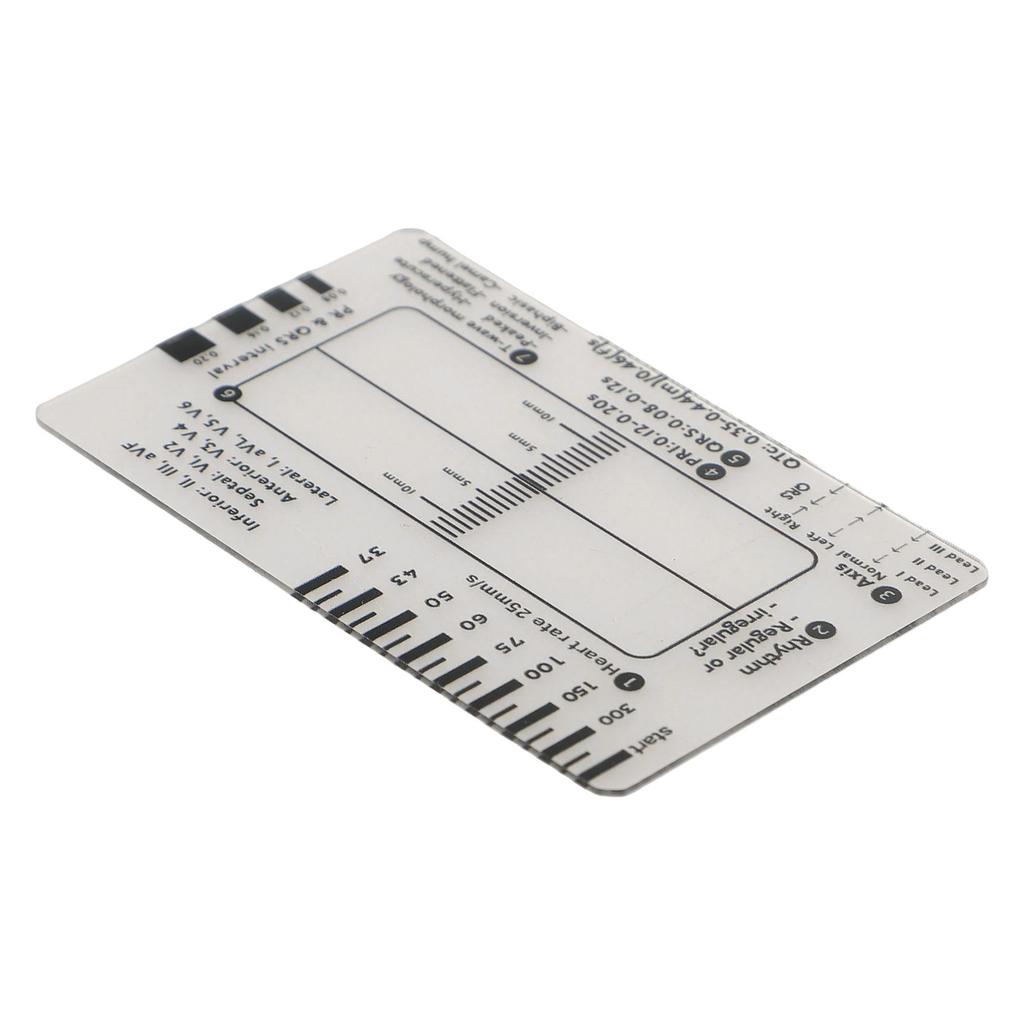 7 Step Ruler Transparent Caliper Interpretation Measurement Ruler For EKG Interpretation Transparent EKG Calipers Measuring Tool