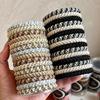 15Pcs Woven High Elasticity Hair Bands for Women's Hair Tie Basic Rubber Bands Thickened High Ponytail Headband Hair Accessories
