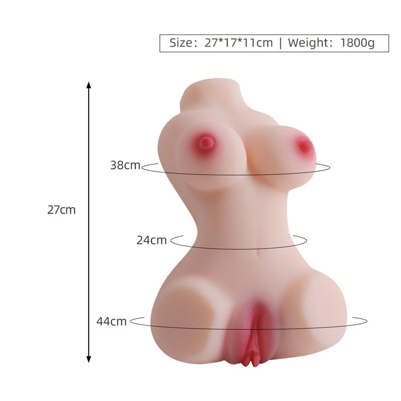 Solid TPE Sex Doll Realistic Breasts Vagina Anus Simulation Doll Airplane Cup Male Masturbator Products