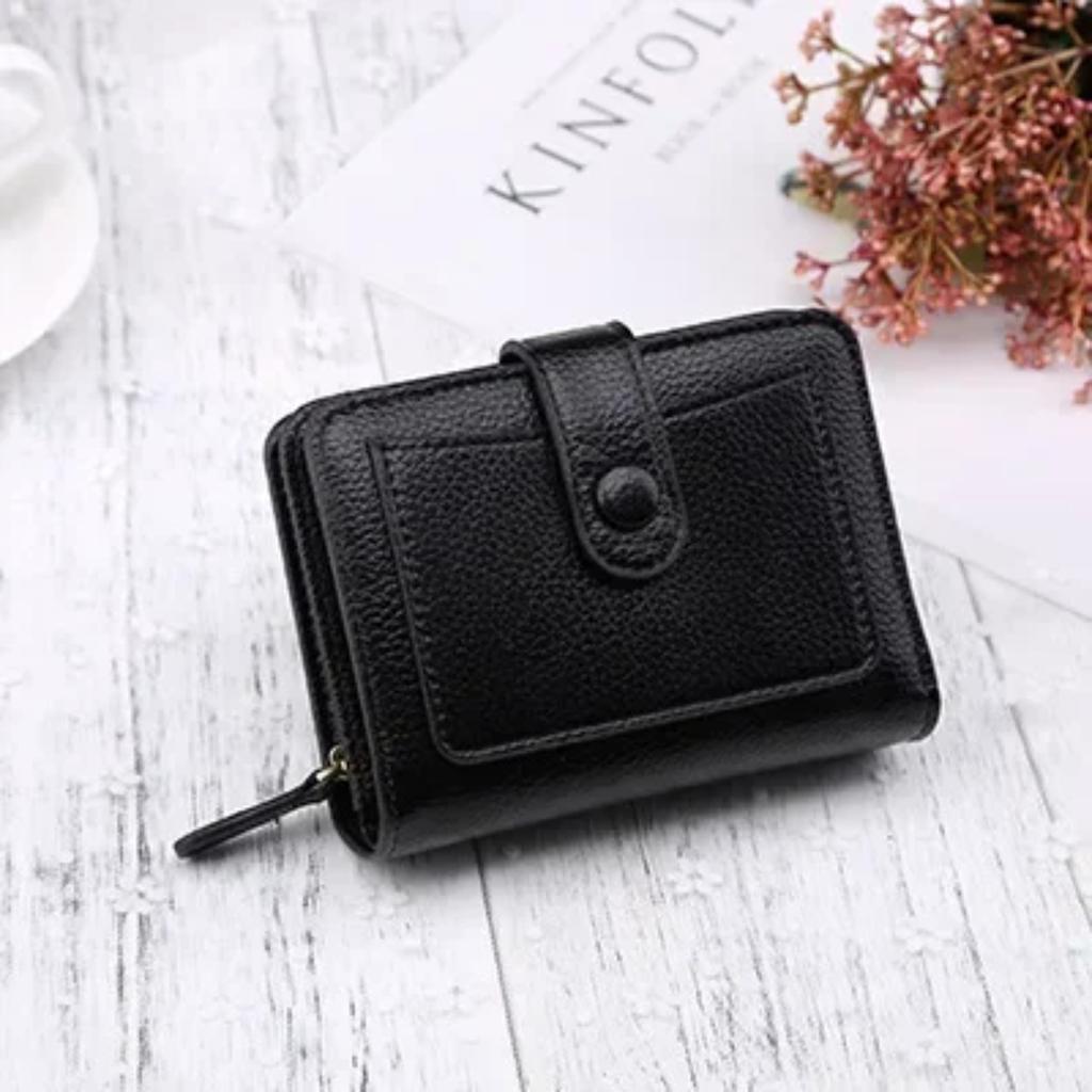 Women Wallets   Luxury Brand Red Black Small Mini Coin Purse Hasp Card Holder Lady Wallet Zipper Female Leather Buckle