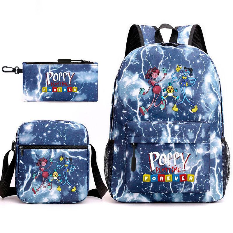Poppy's Game Time Starry Sky Elementary School Bag Nightmare Animal Large Capacity Backpack Three-piece Set