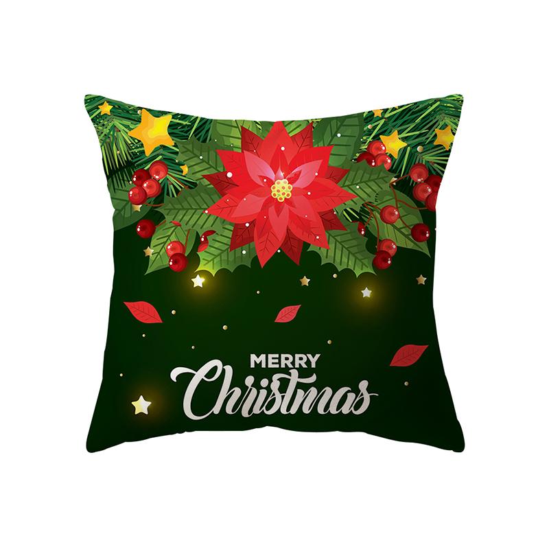 Home Decoration Merry Christmas Santa Claus Print Pattern Cushion Cover Home Living Room Sofa Decoration Pillow Pillow Cover