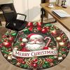 1pc Christmas Wreath Chair Carpet for Office, Round Non Slip Durable Large Size Office Carpet, Suitable for Office