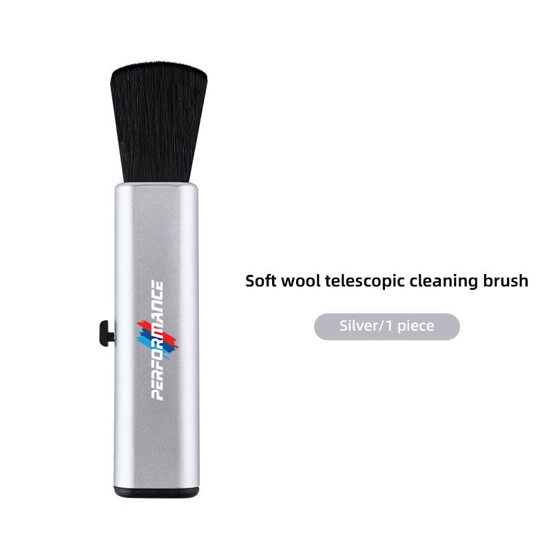 For BMW X1 X2 X3 X5 X4 X6 X7 iX3 F20 F10 F07 E70 E4 Telescopic Brush Car Cleaning Tools Retractable Soft Wool Brush Keychain