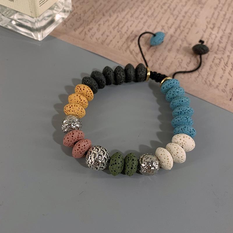 JYL TS Bracelet  Xingyue Bodhi Style Channels Spiritual Calm & Luck Volcanic reverse scale model розовый кварц