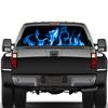 Blue Flaming Totem Sticker Vinyl Decal For SUV Pickup Truck Rear Window 135x36cm