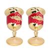 2pcs Metal Goblets Exquisite Painted Flower Pattern Vintage Court    E Glass for Bar Drinkware Gift