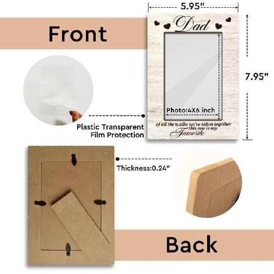 Dad of All The Walks We've Taken Together This One Is My Favorite Wedding frames Wedding photo frames for Father of Bride Gifts Wooden Picture Frames