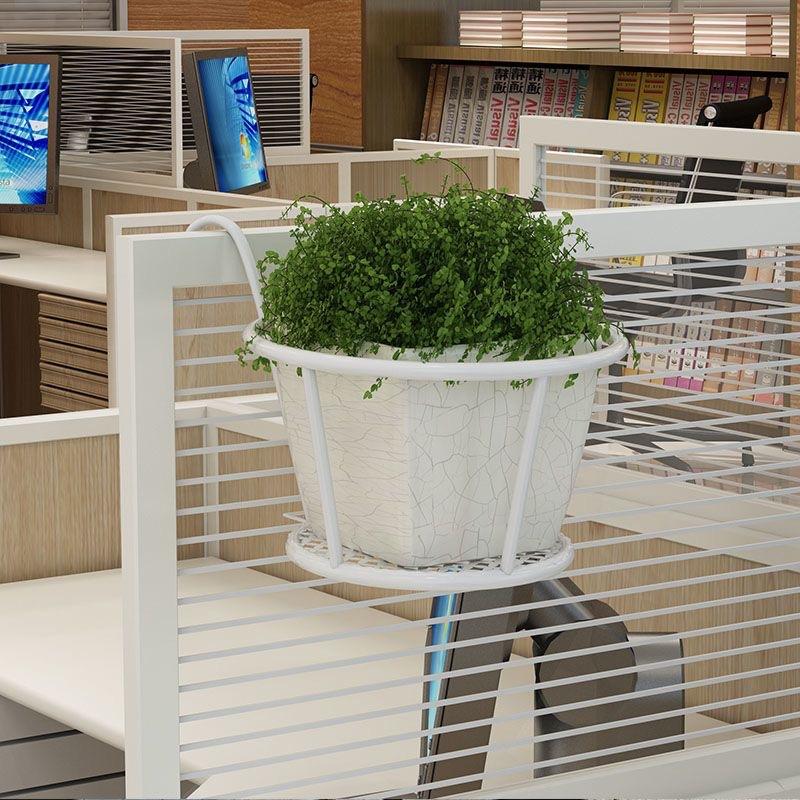 Балконная железная стойка для цветов, ограждение, подвесная стойка для цветочных горшков, перила, подвесная орхидея, зеленый подоконник, подставка для бонсай 1pc белый