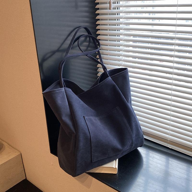 Suede Shoulder Bag for Women's Handbags Purse Fashion Large Capacity New Autumn and Winter Versatile Commuting Tote Bag KTY