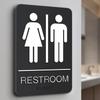 Business Restroom Signage 22.5x15cm Modern Self-Adhesive Tag ADA Braille Restroom Signage Gender Neutral Restroom Signage