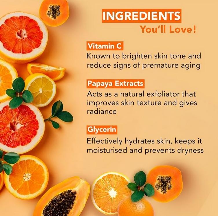 Botanic Hearth Vitamin C & Papaya Cleanser Face Wash with Vitamin C Beads For Glowing & Radiant Skin