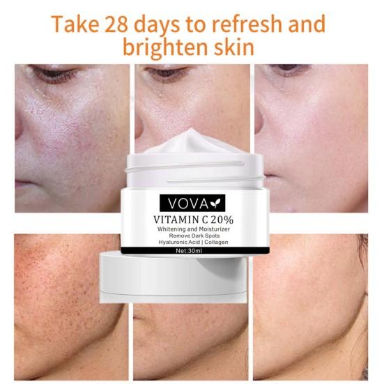 30ml Remove Dark Spots Freckle Cream Vitamin C 20 Portable C20 Whitening Freckle Spot Cream for Female