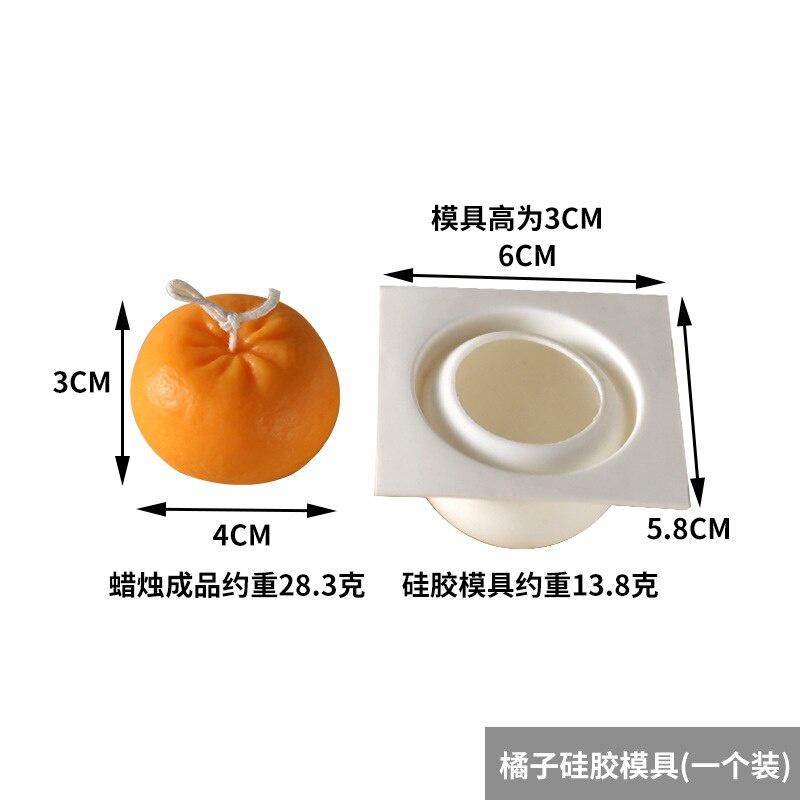 New 3D Orange Candle Mould Silicone Molds for Soap Making Fruit Shape Mold Vela Kit DIY Candle Soap Bath Bombs Epoxy Resin Craft