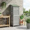 Garden Shed Gray 59 x 56 x 176 cm Solid Spruce Wood