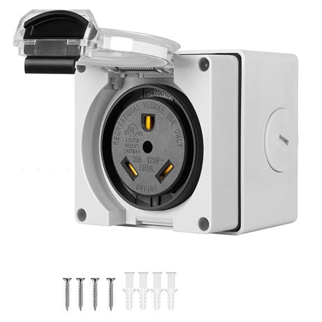 50A NEMA 14 50R Receptacle Set Electrical Outlet Set Rate At 50Amps for Safe Charging of High Wattage Appliances