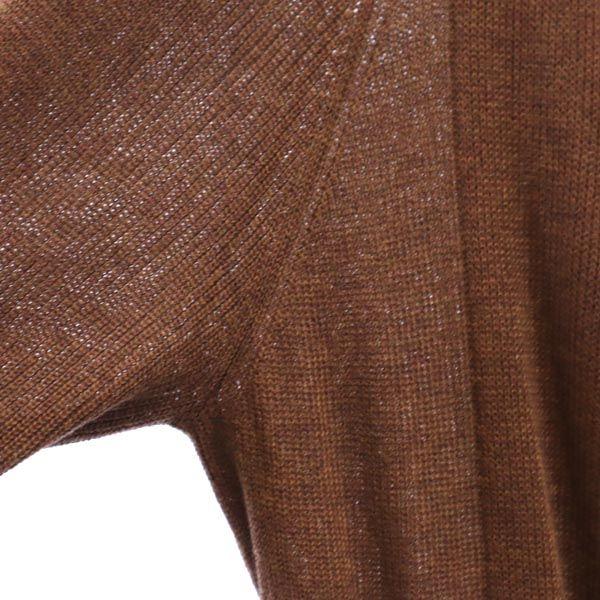 AMERI UNDRESSED Long sleeve Shawl collar long knit cardigan S Brown Women Used